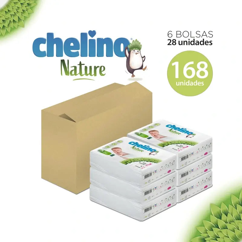 Pannolino Chelino Nature Taglia 2 (3-6 Kg) , 28 unità