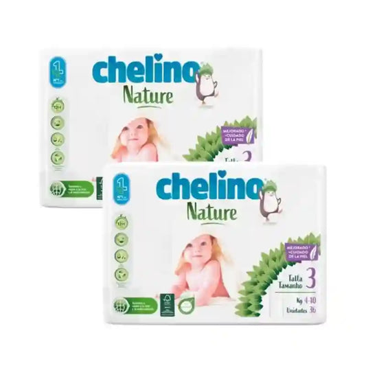 Pannolino Chelino Nature Taglia 3 (4-10 Kg) , 2X36 Unità