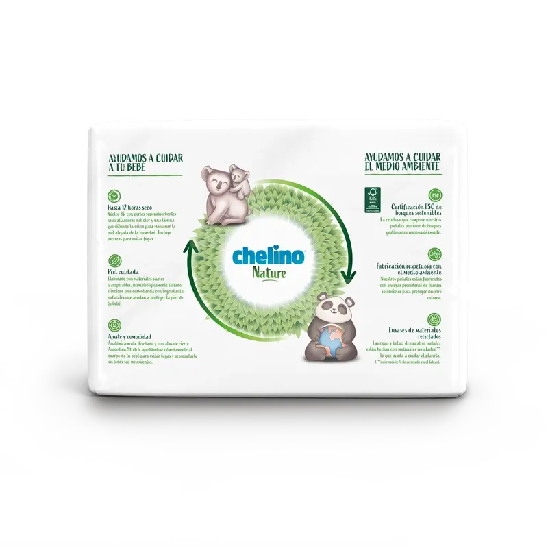 Pannolino Chelino Nature Taglia 3 (4-10 Kg) , 36 unità
