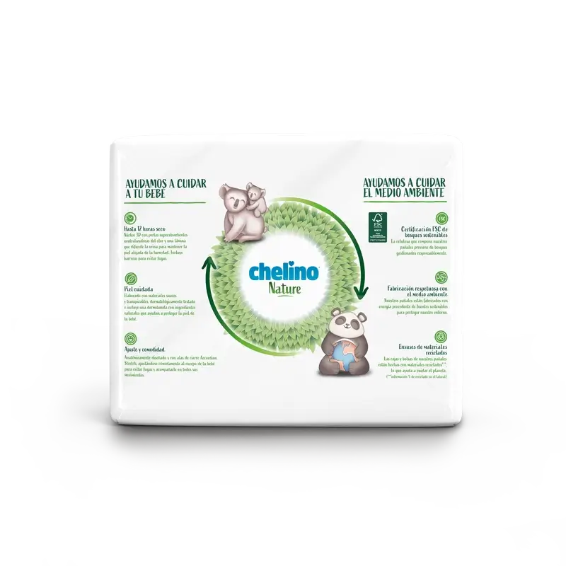 Pannolino Chelino Nature Taglia 5 (13-18 Kg) , 30 unità