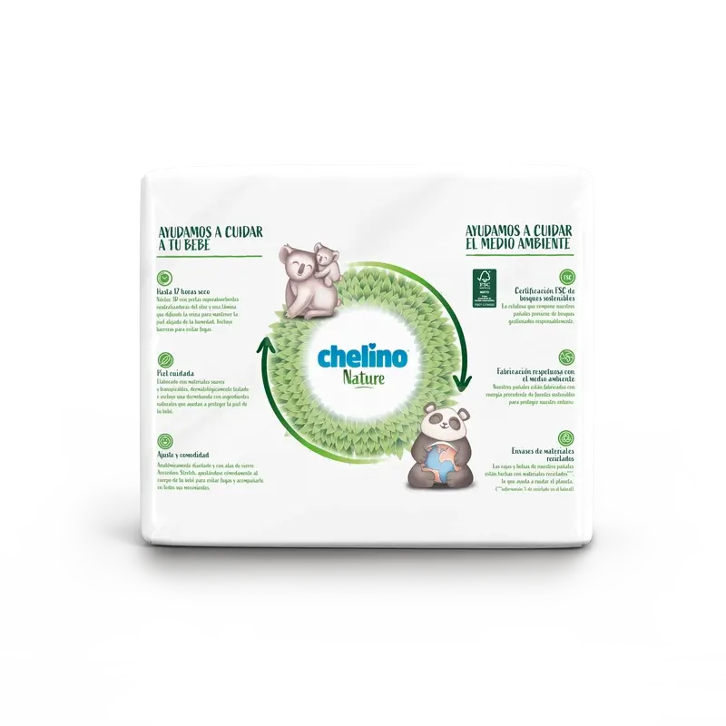 Pannolino Chelino Nature Taglia 6 (17-28 Kg) , 27 unità