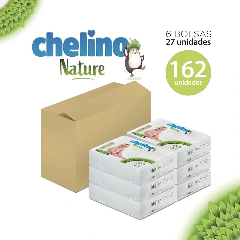 Pannolino Chelino Nature Taglia 6 (17-28 Kg) , 27 unità