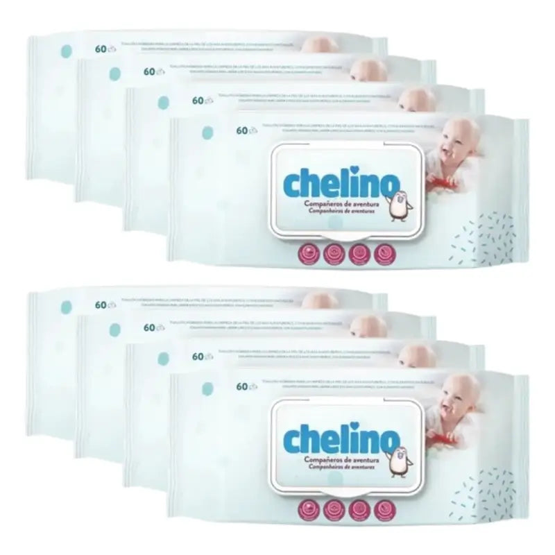 Salviette per bambini Chelino , 8 x 60 unità