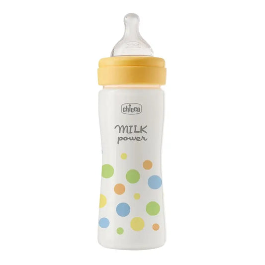Chicco Perfecteasy Biberon in silicone giallo 250 Ml flusso medio 2M+