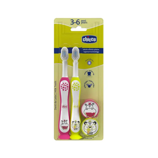 Chicco Spazzolino Bipack Hippo-Panda 3-6Y