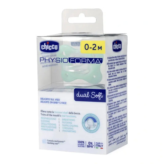 Ciuccio Chicco Physioforma Dual Soft Silicone Neutro 0-M 1 Unità