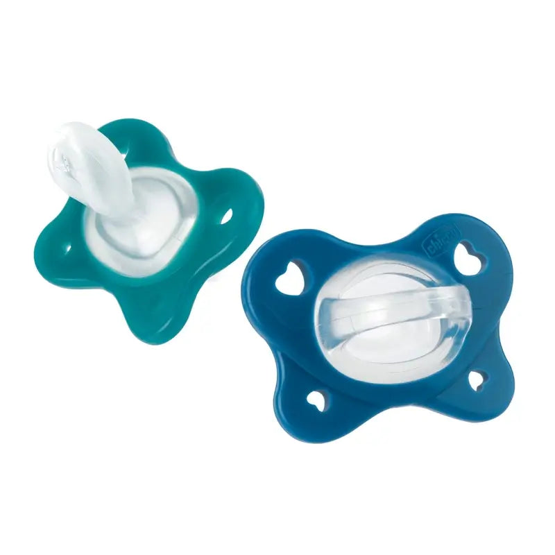 Chicco Physioforma Dual Soft Silicone Pacifier Blu 16-36M 2 Unità
