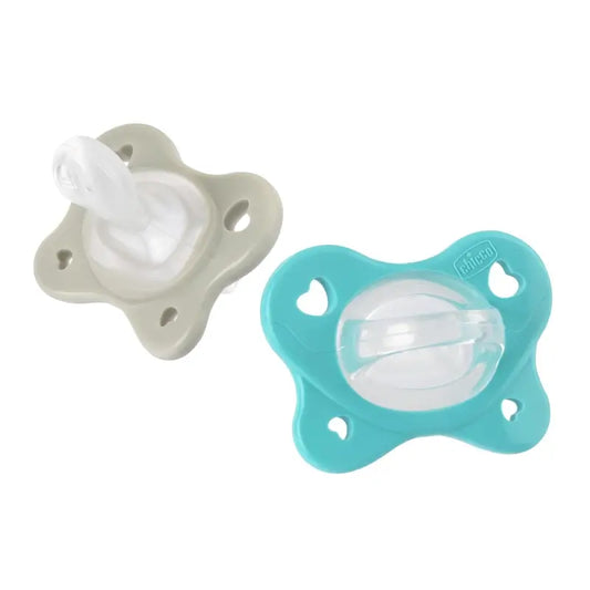 Chicco Physioforma Dual Succhietto in silicone morbido blu 6-16M 2 Unità