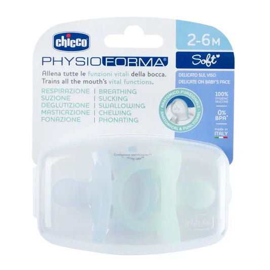 Chicco Physioforma Soft Soother Blu 2-6M 2 Unità
