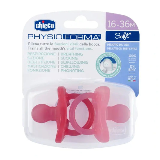 Chicco Physioforma Soft Soother Rosa 16-36M 2 Unità