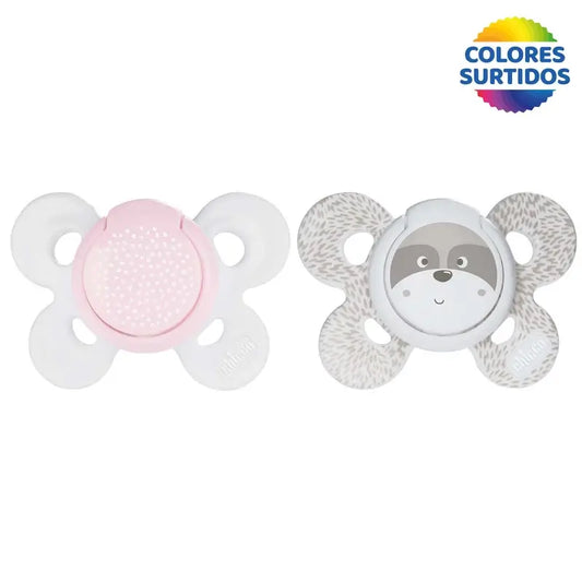 Ciuccio Chicco Physio Comfort Silicone Rosa 2-6M 2 pezzi assortiti