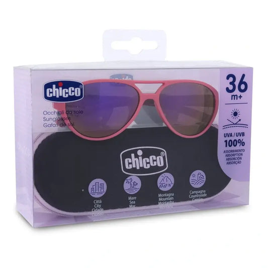 Occhiali da sole Chicco con lente specchiata rosa 36M+ , 1 pezzo