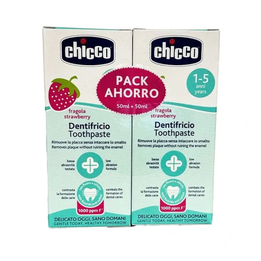 Chicco Bipack Dentifricio alla fragola.