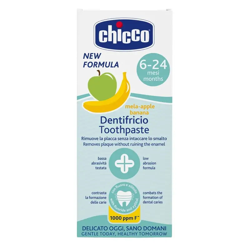 Chicco Dentifricio Mela e Banana 6-24M Fluoruro