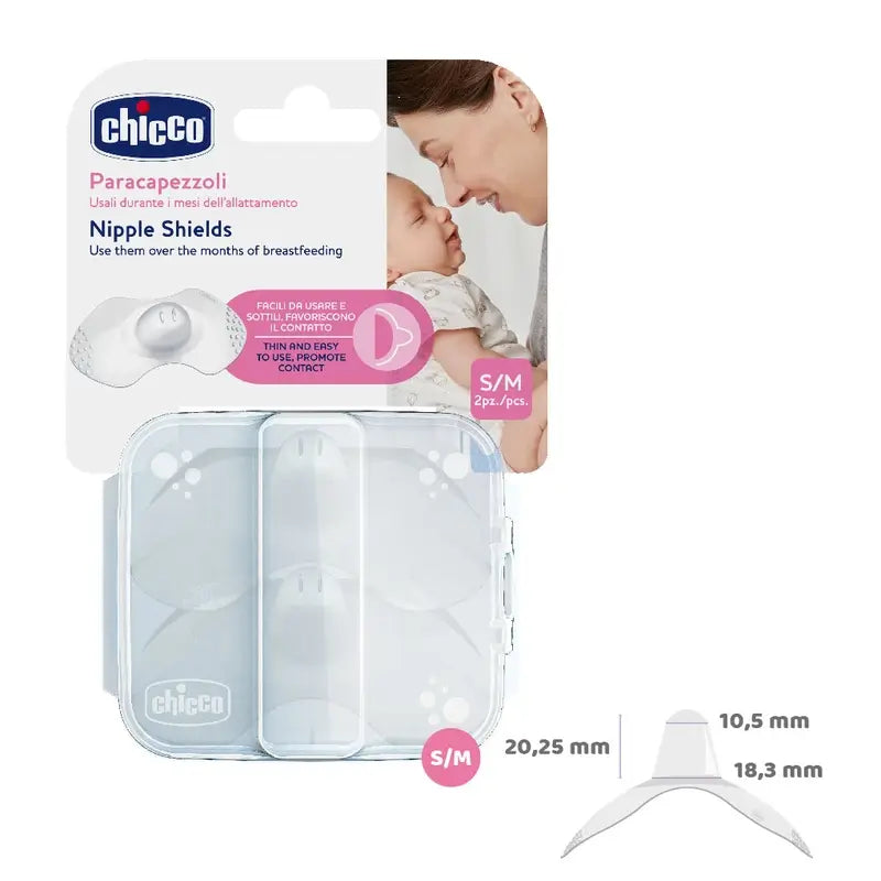 Chicco Paracapezzoli in silicone Skintoskin Taglia S/M 2 Unità