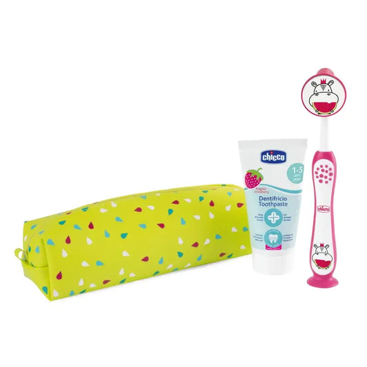 Chicco Hippo Rosa Blu Set dentale 36M+