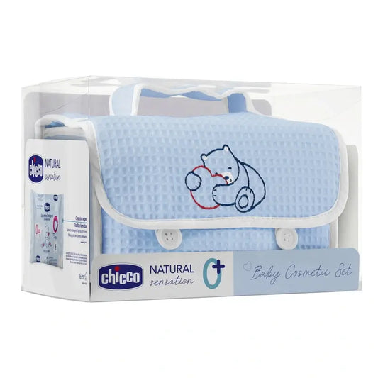 Chicco Set regalo Borsa Natural Sensation Piqué Blu