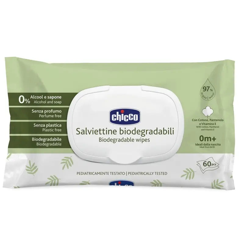 Chicco Salviette Biodegradabili 60 Unità