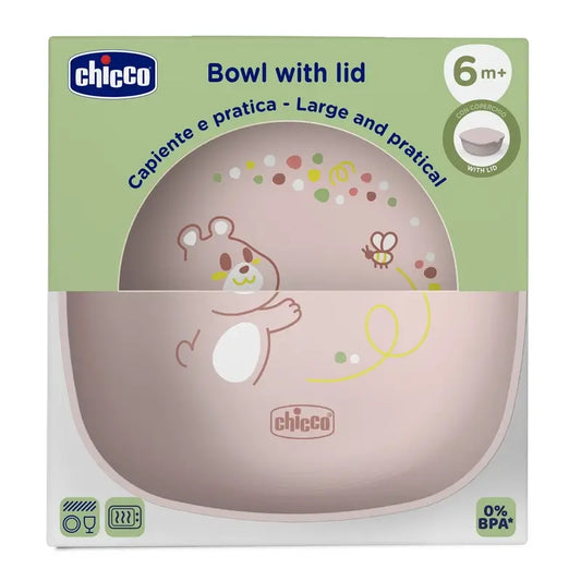 Chicco Ciotola con coperchio 6M+ Rosa