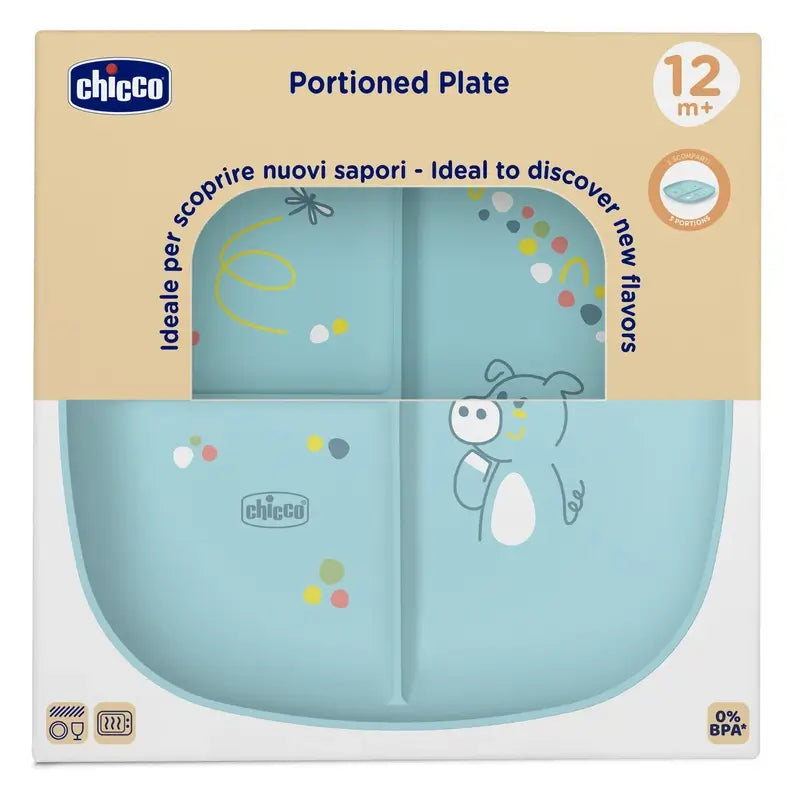 Chicco Piatto con scomparti 12M+ Blu