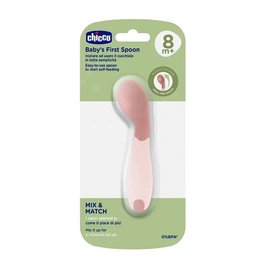 Chicco First Cucchiaio Inclinato 8M+ Rosa
