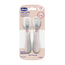 Chicco Set di posate in acciaio inox rosa 18M+