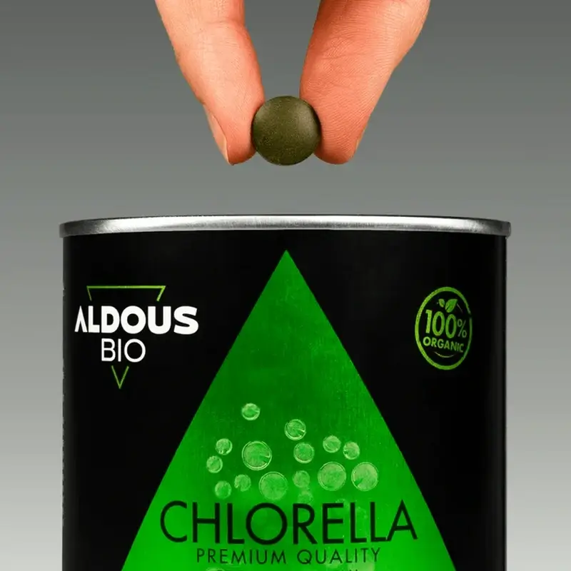 Aldous Chlorella e Spirulina Organic Premium, 600 unità