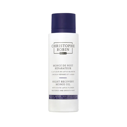 Christophe Robin Olio di recupero notturno al fiore di loto bianco (capelli fini e normali) , 96 ml