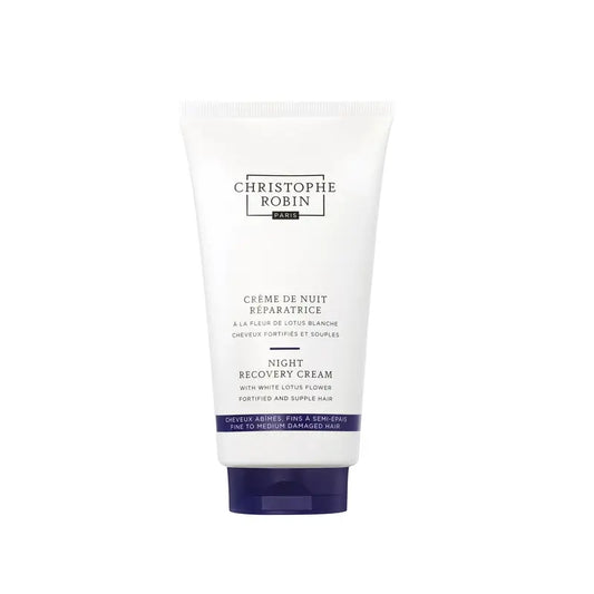 Christophe Robin Crema Recupero Notte al Loto Bianco (Capelli da normali a spessi) , 150 ml