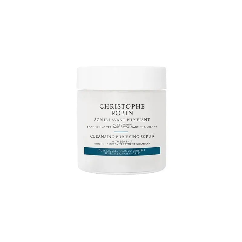 Christophe Robin Gommage detergente purificante con sale marino - Formato viaggio, 75 ml