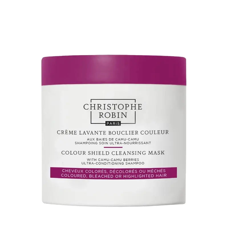 Christophe Robin Maschera purificante alle bacche di Camu-Camu per capelli colorati , 250 ml