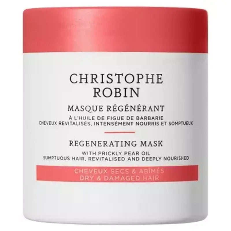 Christophe Robin Maschera rigenerante all'olio di fico d'India - Formato da viaggio, 75 ml