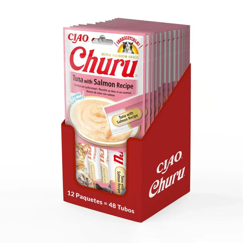 Churu Cat Tonno con Salmone Ricetta Display 12X56Gr