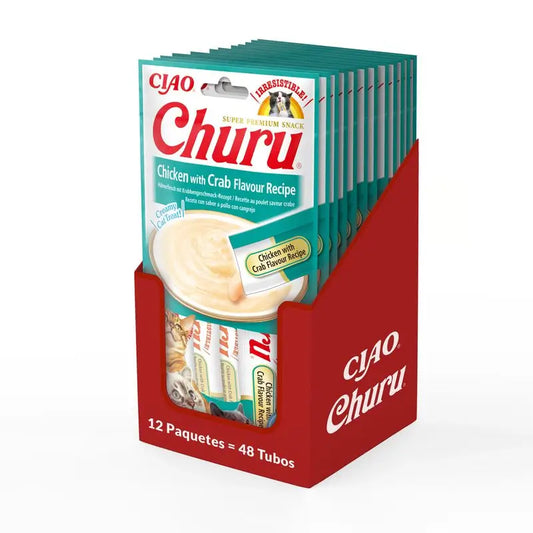 Churu Cat Pollo con Granchio Ricetta Display 12X56Gr