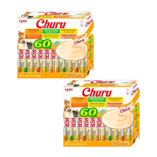 Churu Cat Varietà di pollo, Confezione 2 x 60X14Gr