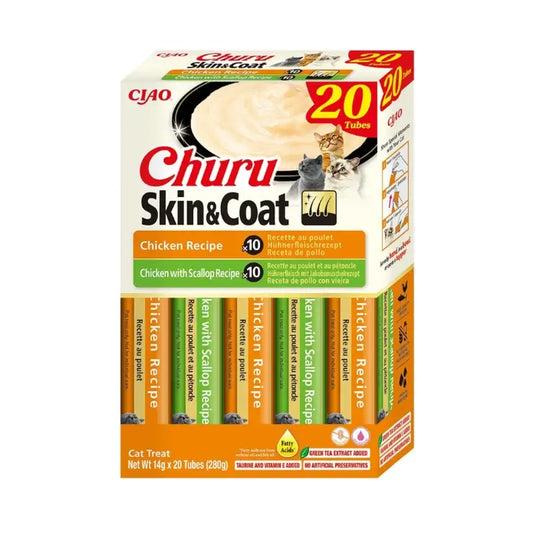 Churu Cat Varieties Skin&Coat Pollo, 20 pezzi