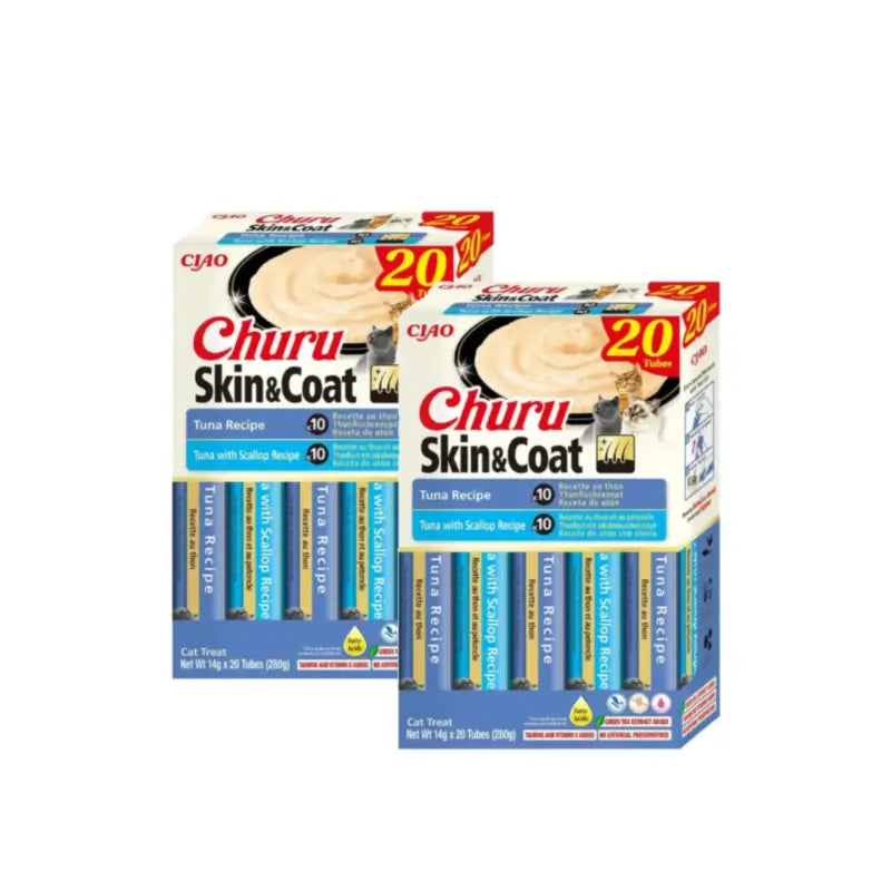 Churu Cat, linea Skin&Coat al tonno, confezione da 2 x 20 unità