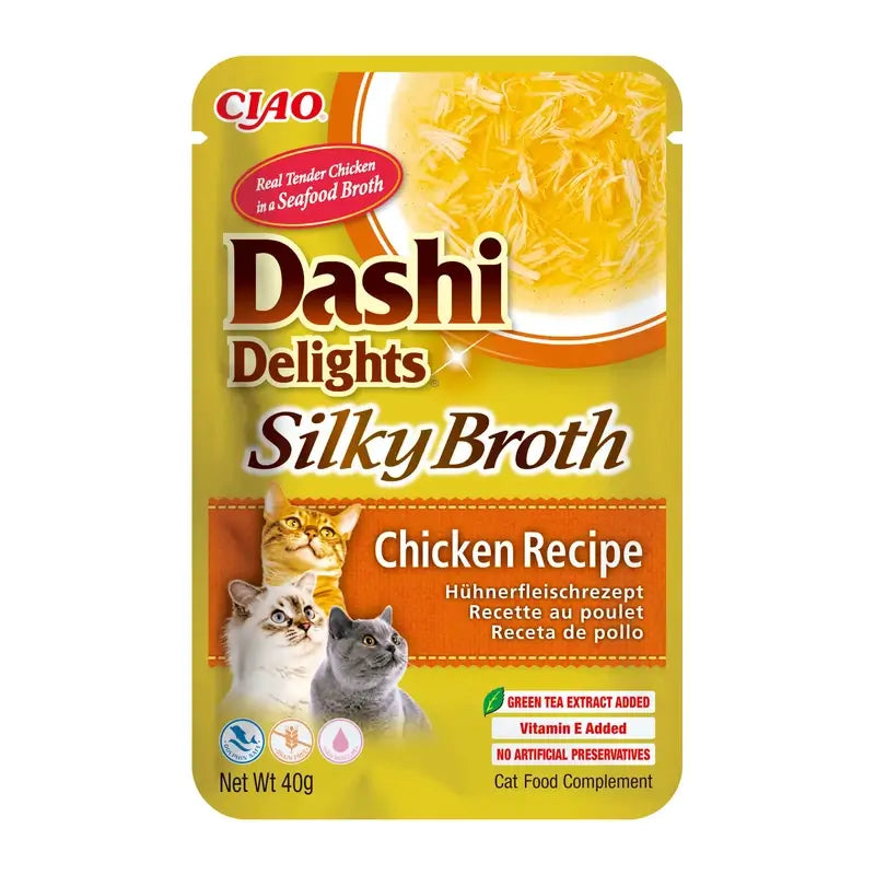 Churu Dashi Delights Wet Cat Food – Chicken Broth Flavour, 12 x 40 g