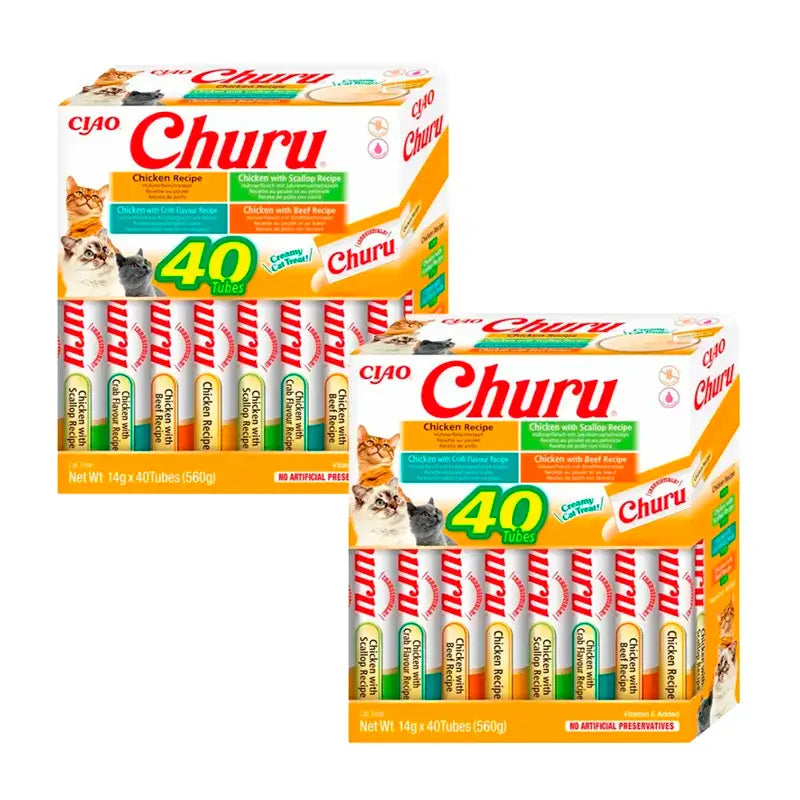 Churu Cats Pollo Varietà, Confezione 2 x 40x14Gr