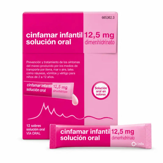 Cinfamar Infantil 12,5 mg Soluzione orale 12 bustine