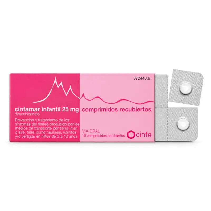 Cinfamar Infantil 10 compresse 25 Mg