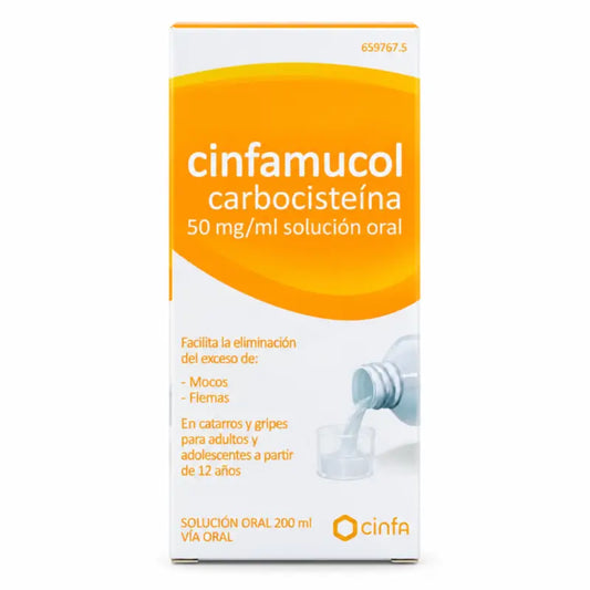Cinfamucol Carbocisteina 50 mg/ ml Soluzione orale 200 ml