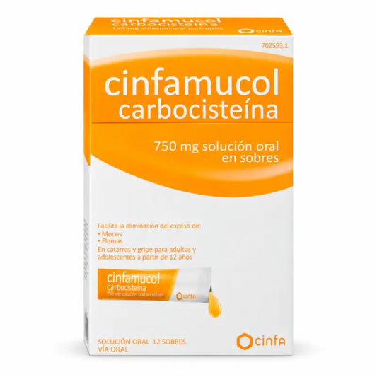 Cinfamucol Carbocisteina 750 mg Soluzione orale, 12 bustine