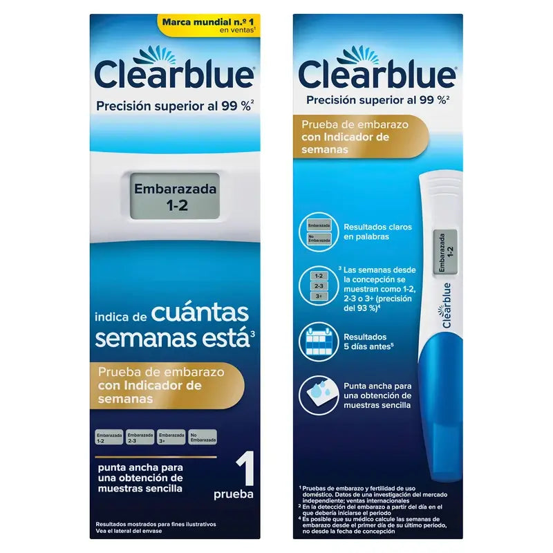 Clearblue Test di gravidanza digitale con indicatore della settimana, 1 test digitale