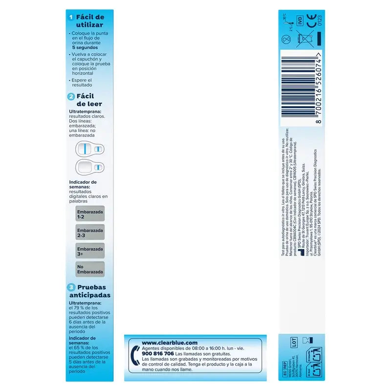 Clearblue Ultra Test di gravidanza precoce con doppia verifica, 2 test