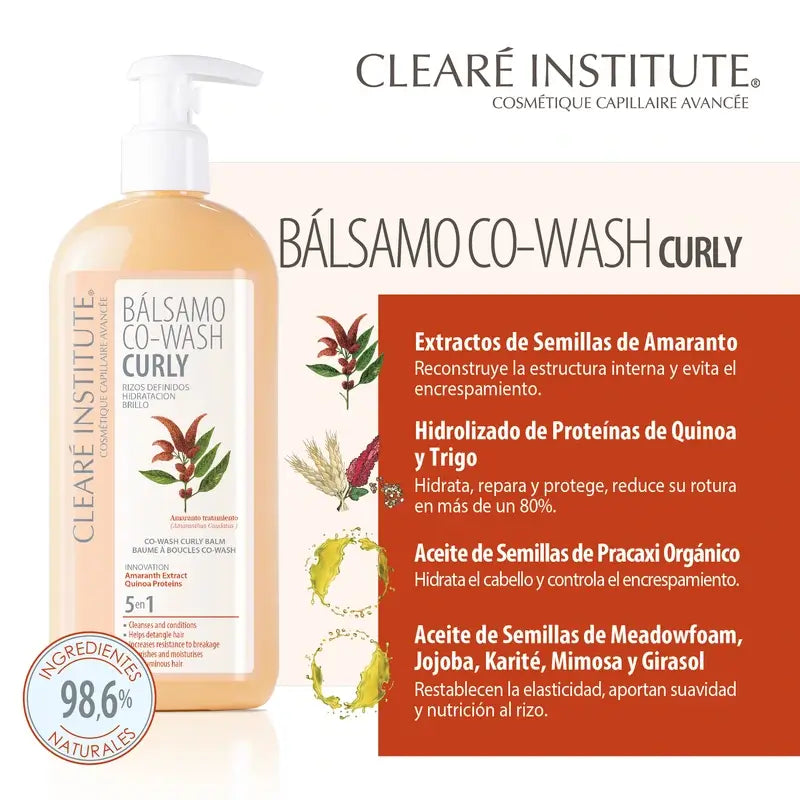 Clearé Instiute Balsam Co-Wash Metodo Capelli Ricci 330 Ml