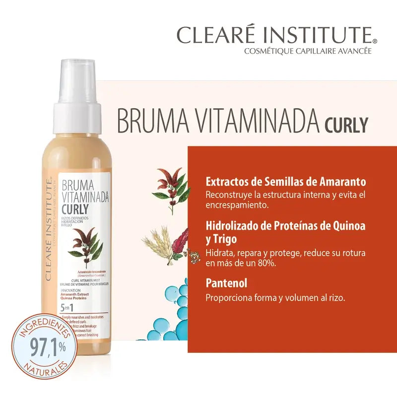 Clearé Institute Nebbia Vitaminica Anti-Crespo Capelli Ricci Metodo Ricci 125 Ml