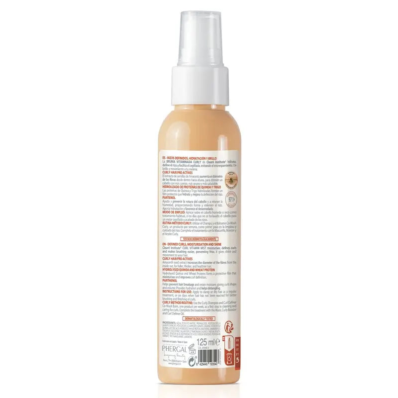 Clearé Institute Nebbia Vitaminica Anti-Crespo Capelli Ricci Metodo Ricci 125 Ml