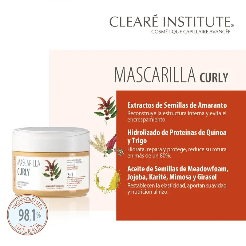 Clearé Institute Capelli Ricci Maschera Metodo Ricci 300 Ml