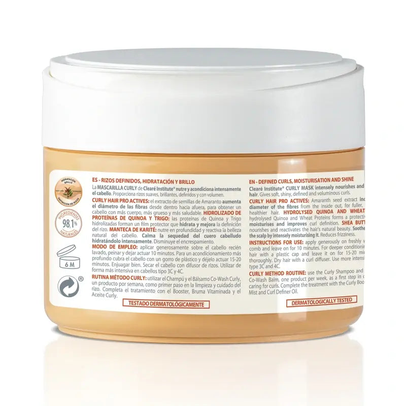 Clearé Institute Capelli Ricci Maschera Metodo Ricci 300 Ml